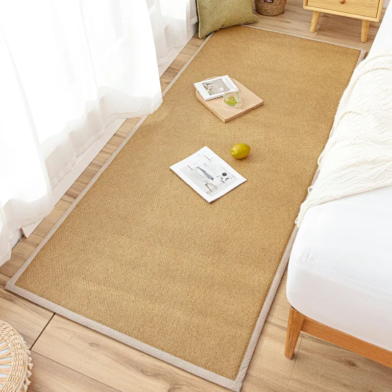 Tapis en bambou tressé antidérapant pour salon – Image 3
