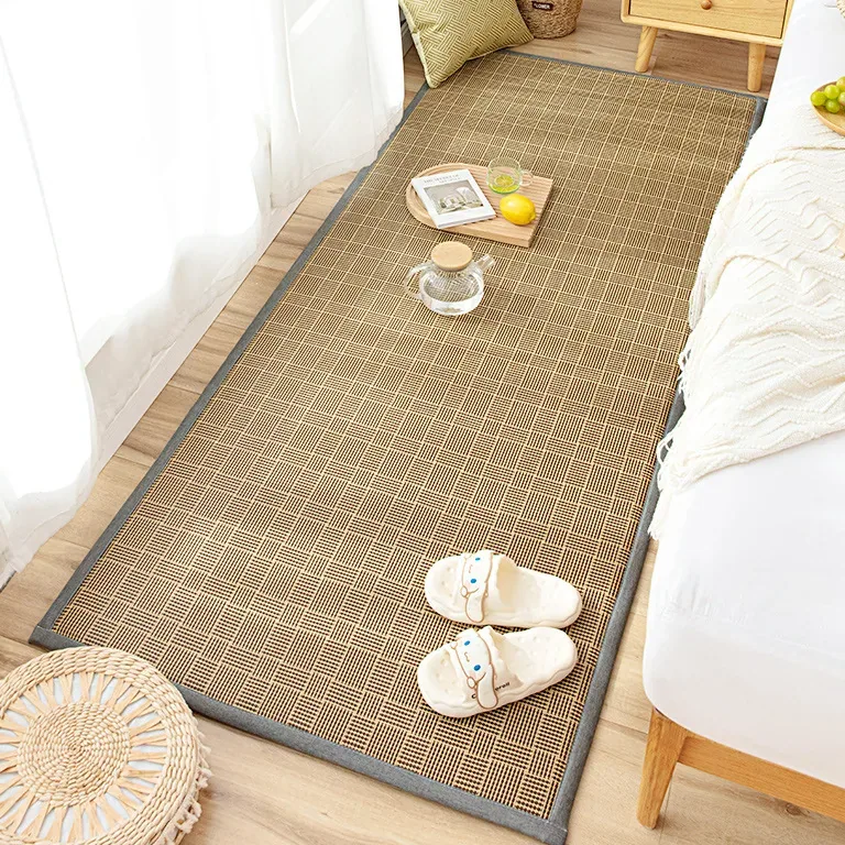 Tapis en bambou tressé antidérapant pour salon – Image 5