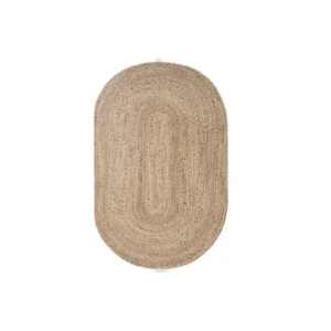 Tapis en rotin tissé main ovale ou rond style japonais