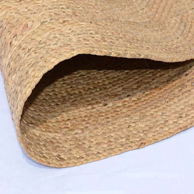 Tapis rond tissé en herbe de mer pour salon – Image 5