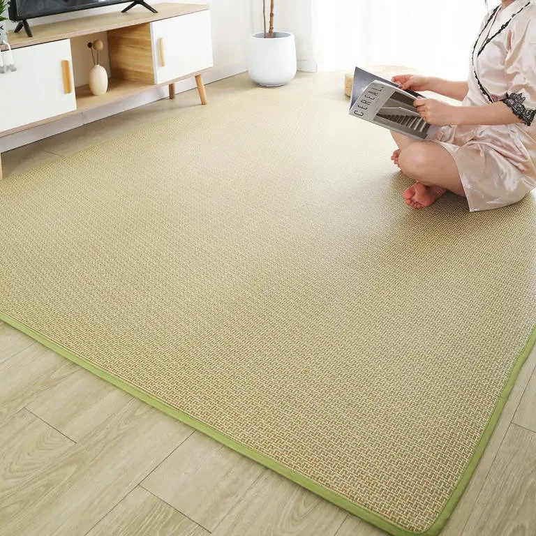 Tapis rotin bambou épais pour chambre rectangulaire – Image 2