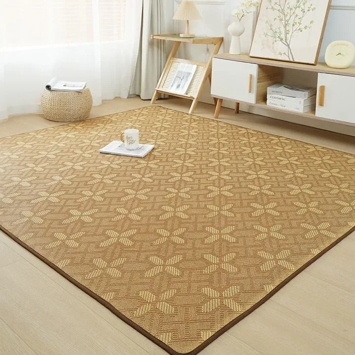 Tapis rotin bambou épais pour chambre rectangulaire – Image 4