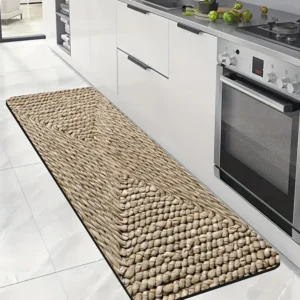 Tapis rotin tissé 3D antidérapant pour cuisine
