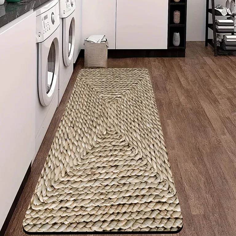 Tapis rotin tissé 3D antidérapant pour cuisine – Image 3