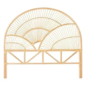 Tête de lit en bois massif et rotin naturel 120/150/180