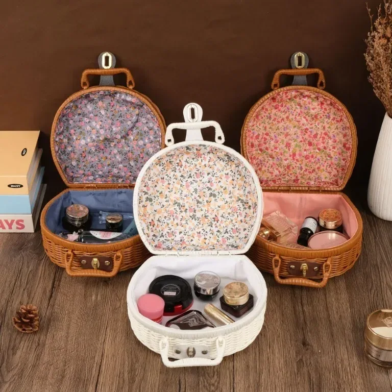 Valise panier en bambou tressé pour rangement – Image 2