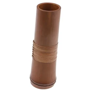 Vase de table en rotin japonisant en forme de fleur