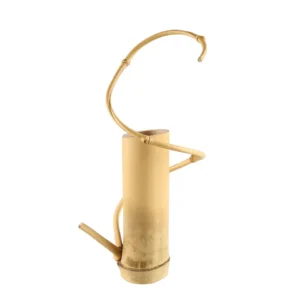 Vase décoratif en bambou naturel spiralé S