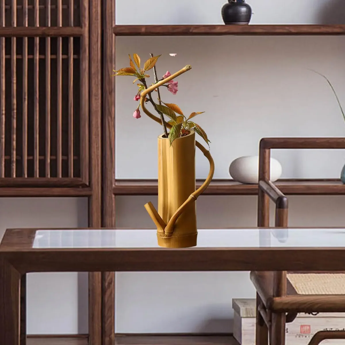 Vase en bambou pour table - modèle Flower Pot – Image 4