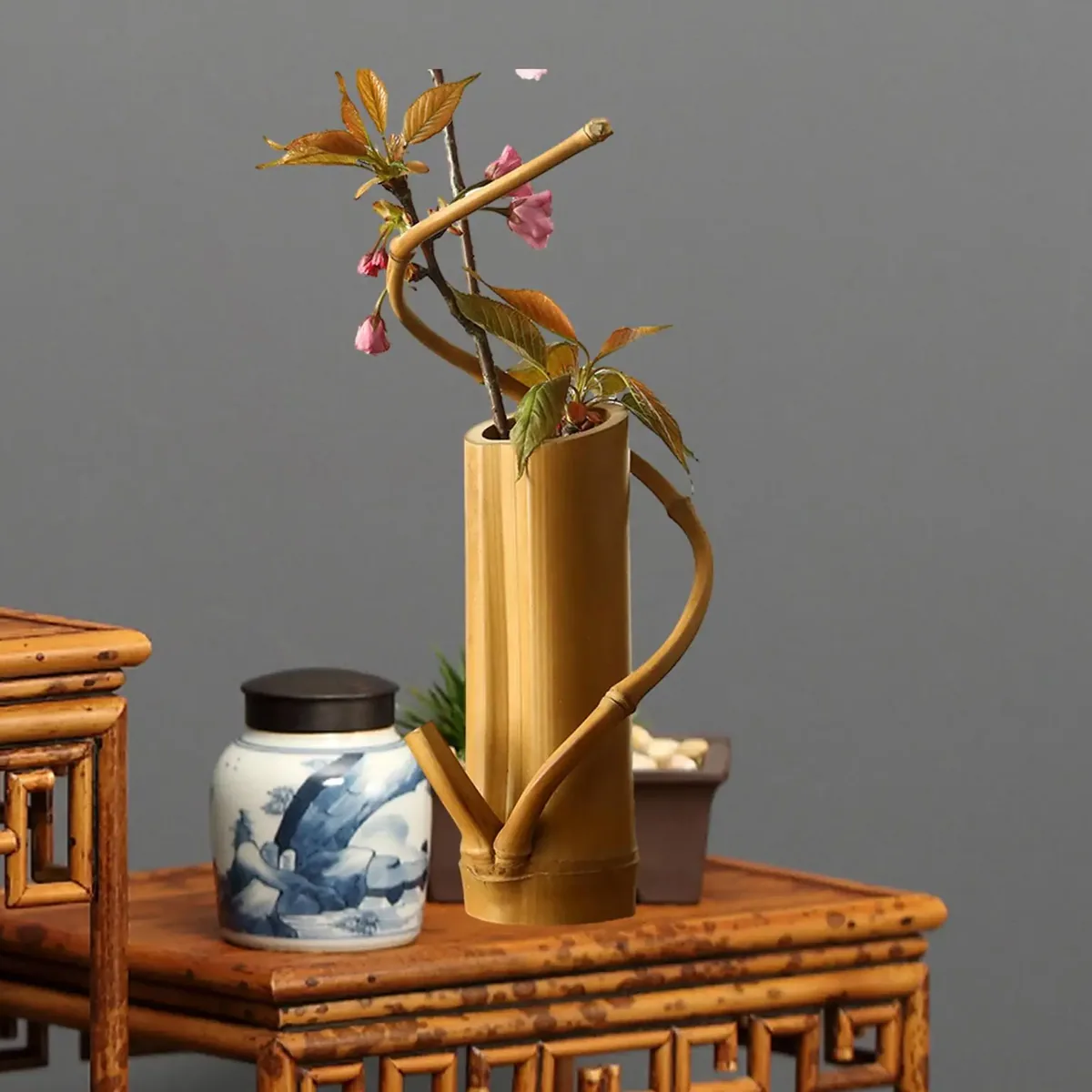 Vase en bambou pour table - modèle Flower Pot – Image 5