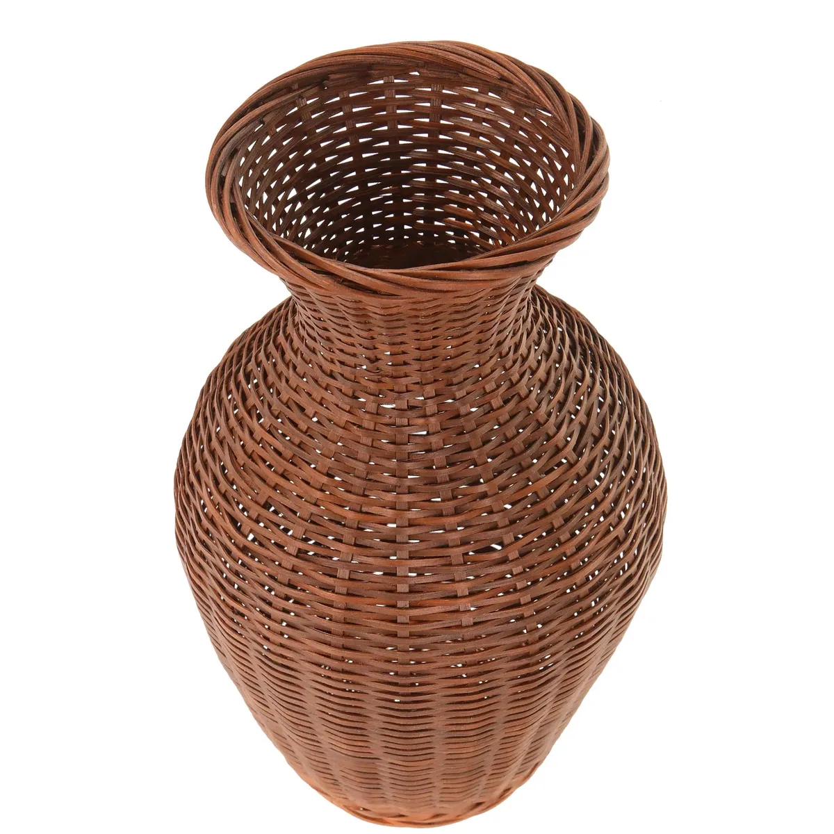 Vase en bambou tressé pour fleurs séchées