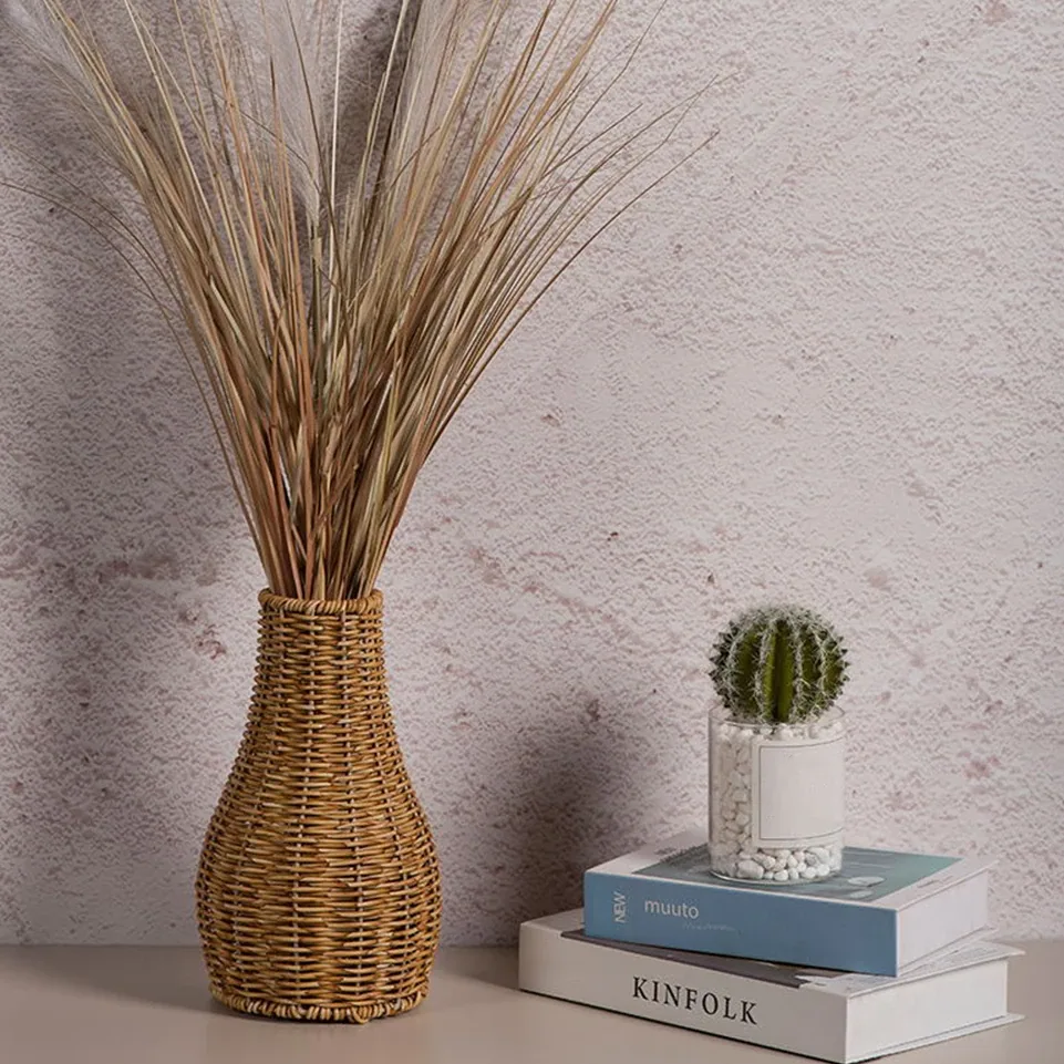 Vase en rotin imitation tissé main, modèle unique – Image 2
