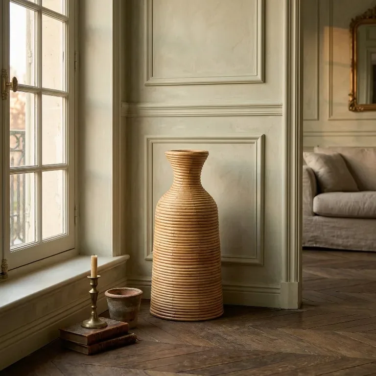 Vase en rotin nordique haut de gamme pour table