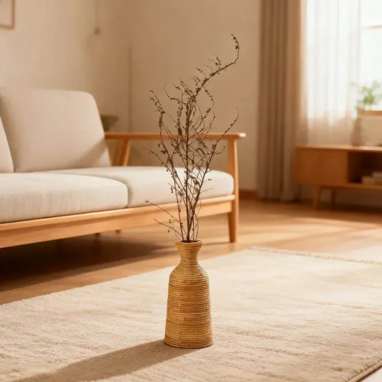 Vase en rotin nordique haut de gamme pour table – Image 4