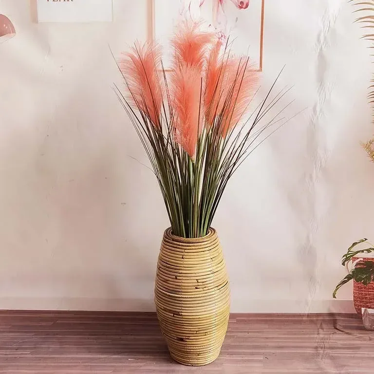 Vase en rotin tressé à la main pour sol 30–40 cm