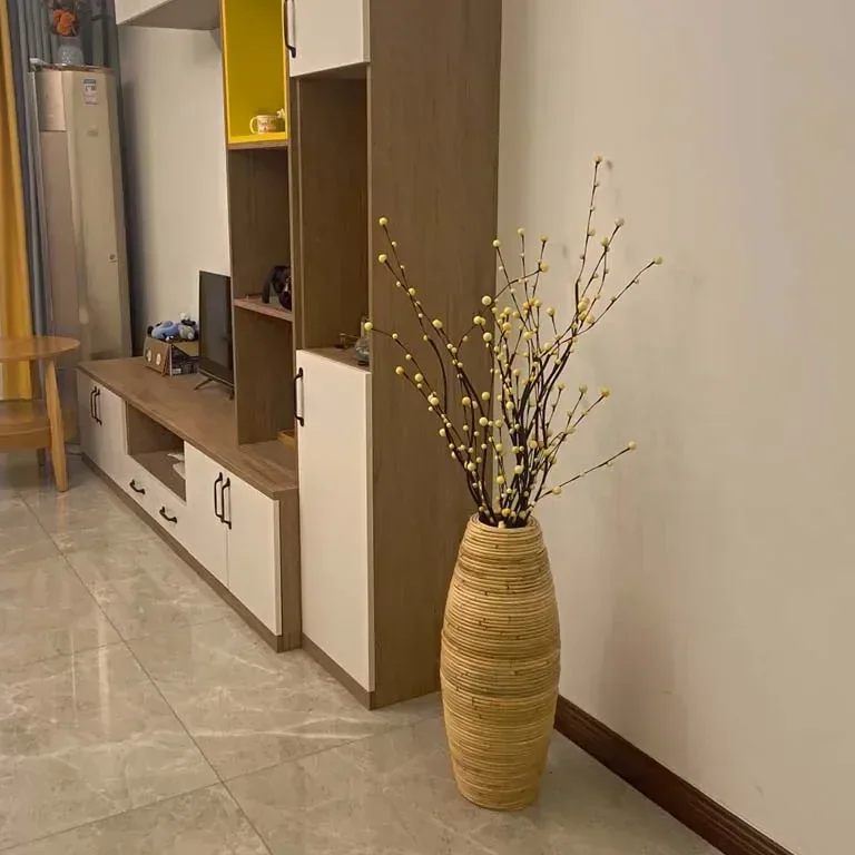 Vase en rotin tressé à la main pour sol 30–40 cm – Image 4