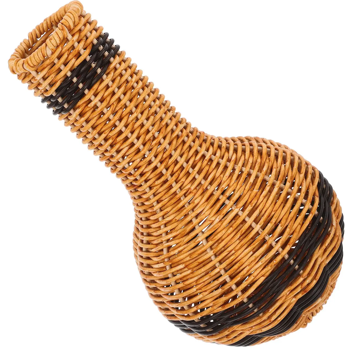 Vase rotin tressé en plastique, pour fleurs et déco – Image 5
