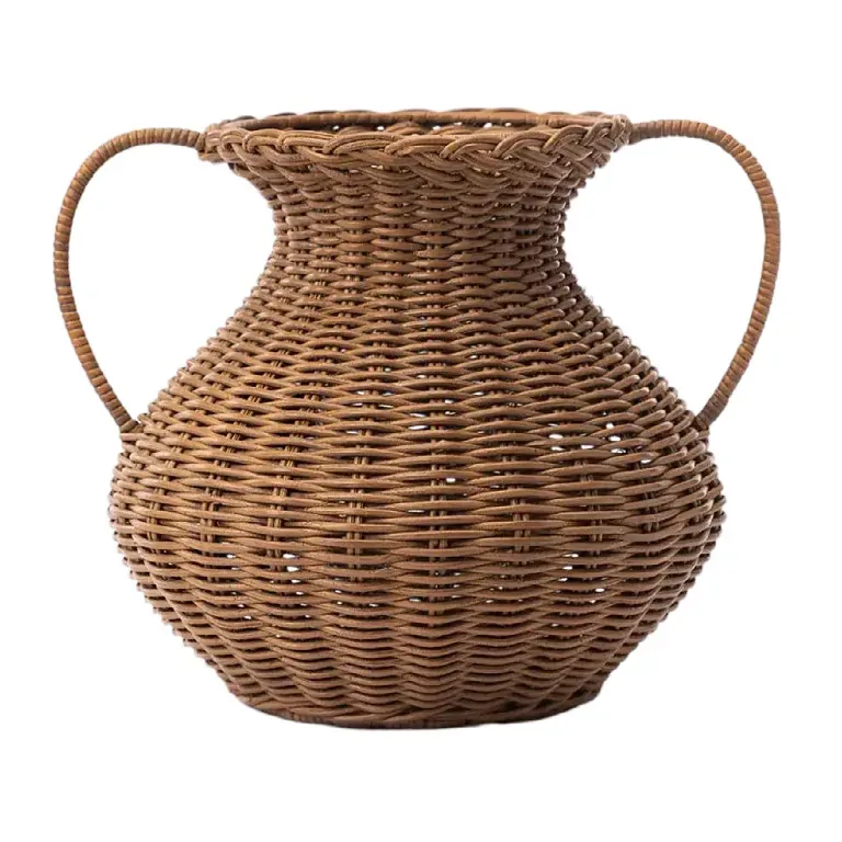 Vase rotin tressé fait main — modèle unique M – Image 5
