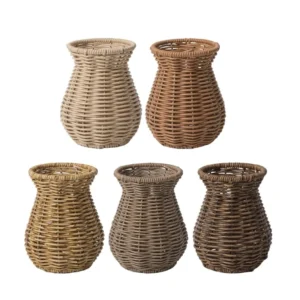 Vase tissé en rotin étanche pour décoration intérieure