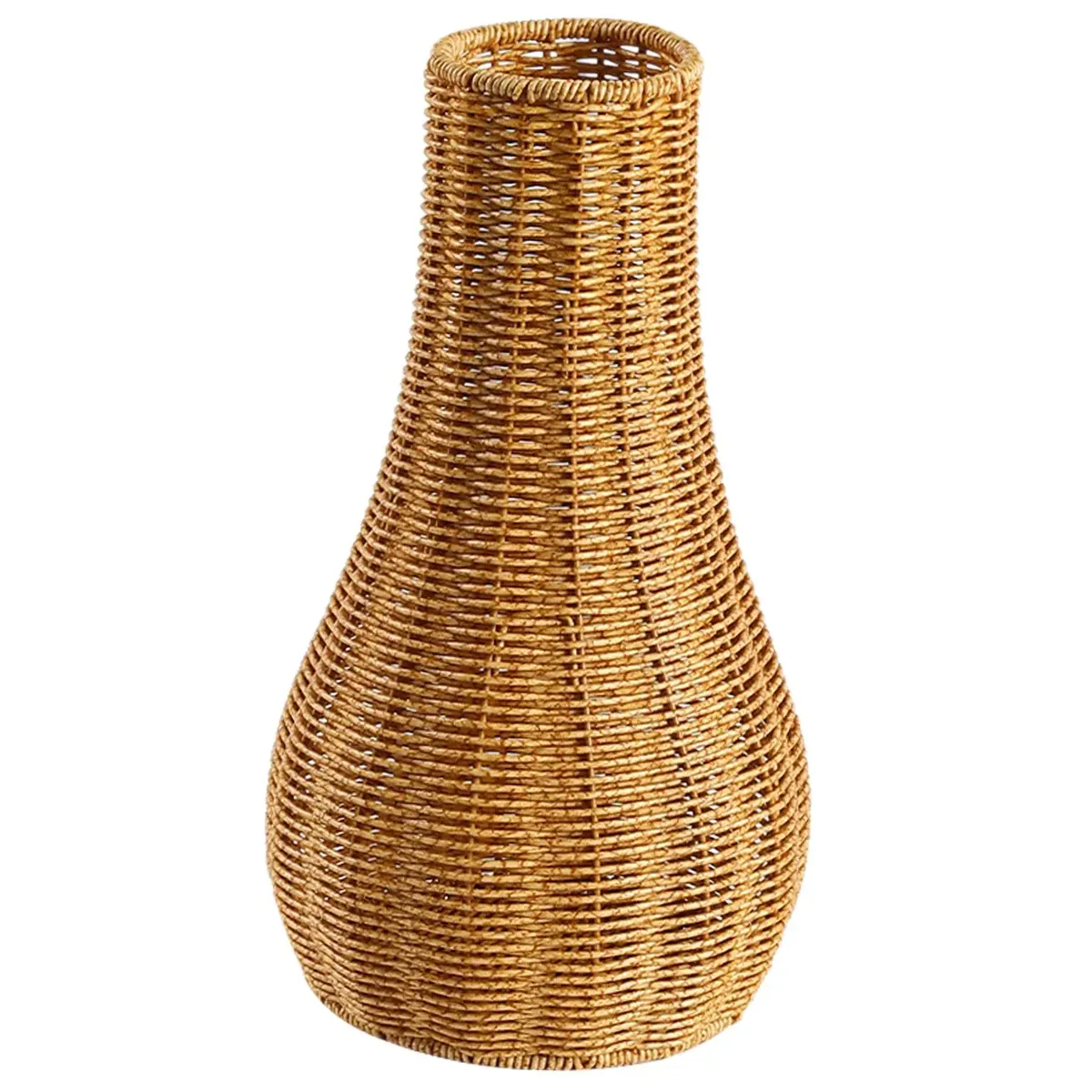 Vase tissé moderne en plastique pour fleurs sèches