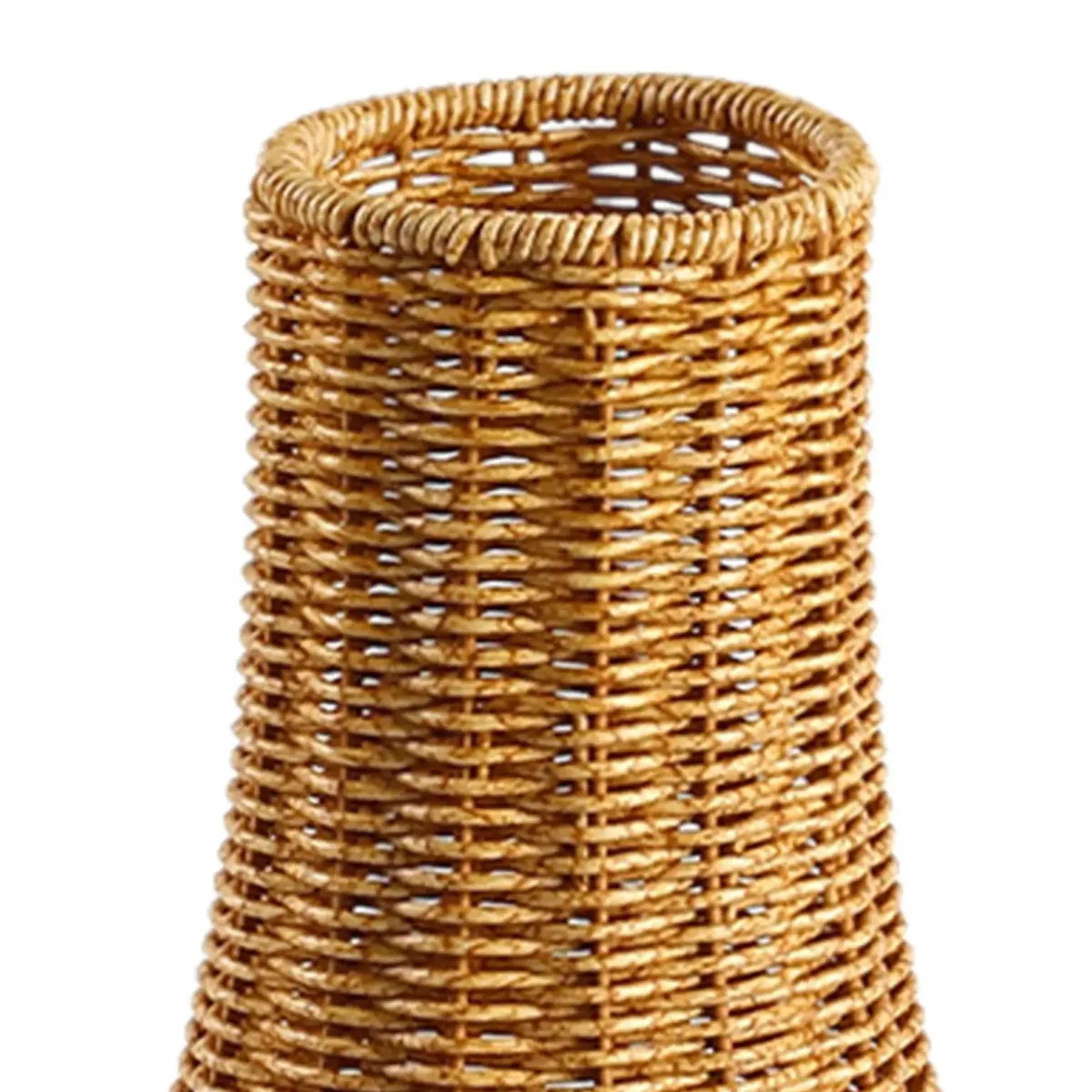 Vase tissé moderne en plastique pour fleurs sèches – Image 2