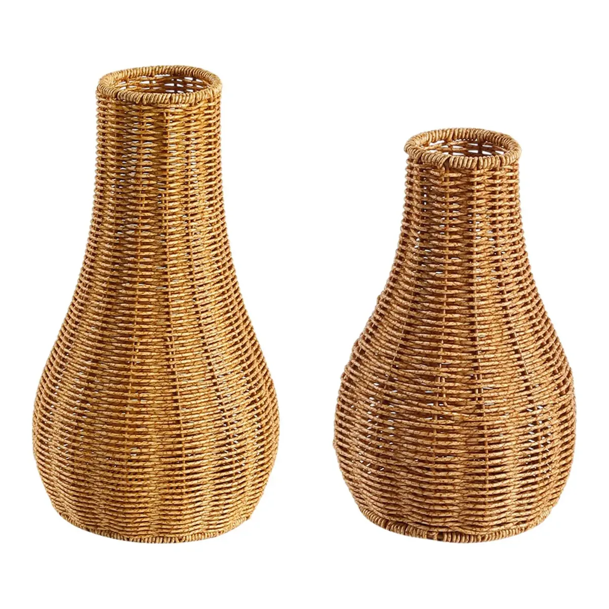 Vase tissé moderne en plastique pour fleurs sèches – Image 3