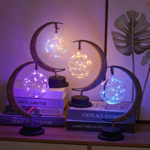 Veilleuse Eid Mubarak Étoile Lune en Plastique